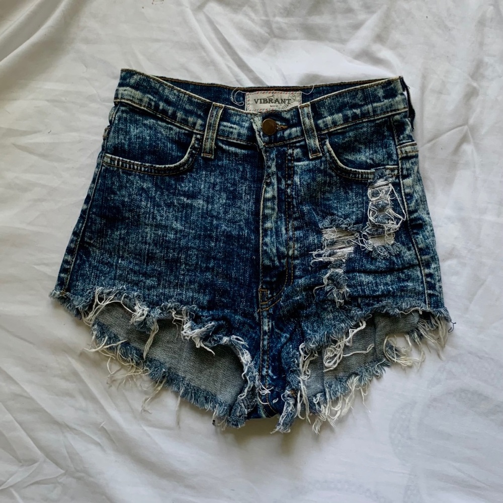 High Waisted Distressed Jean Shorts ⛓